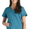 Maevn Uniforms Clearance Women's Signature V-Neck Solid Scrub Top -Silverts-shop 1 mv 2101 clearance 650