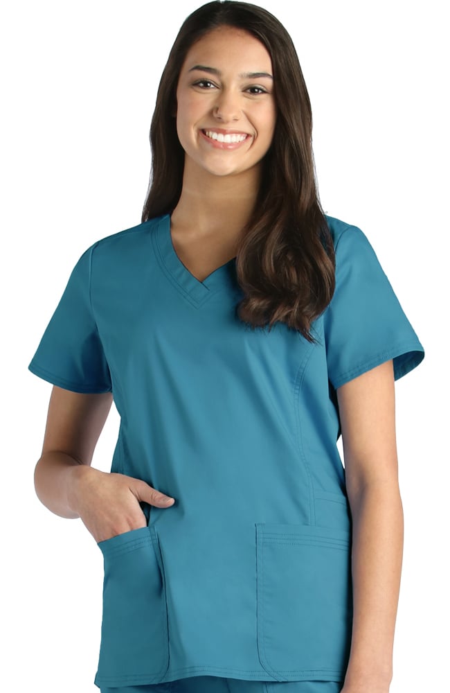 Clearance Women's Signature V-Neck Solid Scrub Top Maevn Uniforms Clearance Women's Signature V-Neck Solid Scrub Top -Silverts-shop 1 mv 2101 clearance 650