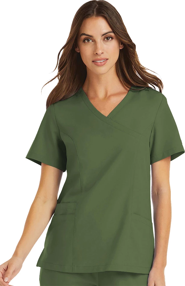Maevn Uniforms Women's Mock Wrap Scrub Top