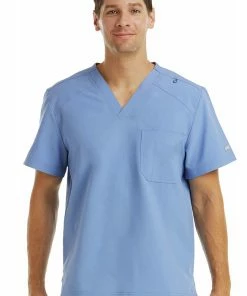 Maevn Uniforms Men's Chest Pocket V-Neck Scrub Top