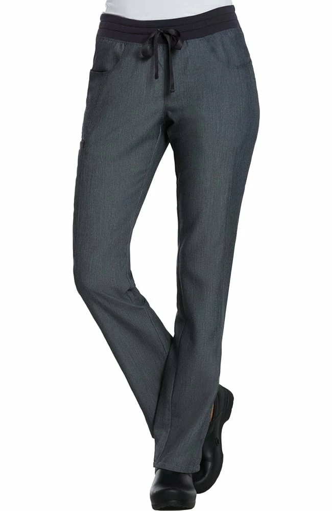 Maevn Uniforms Women's Contrast Drawstring Waistband Yoga Scrub Pant