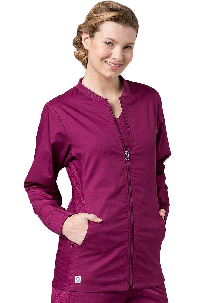Women's COOLMAX Mesh Panel Solid Scrub Jacket EON Women's COOLMAX Mesh Panel Solid Scrub Jacket -Silverts-shop 1 mv 8708 650