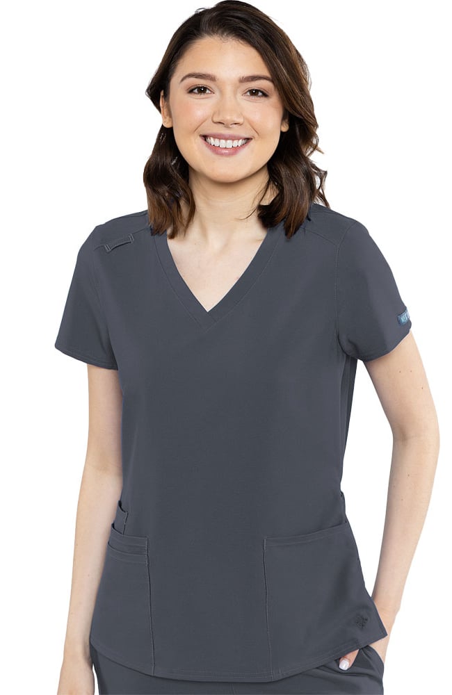 Clearance Austin by Women's 5 Pocket Solid Scrub Top Med Couture Clearance Austin By Women's 5 Pocket Solid Scrub Top -Silverts-shop 1 pe 5470 clearance 650