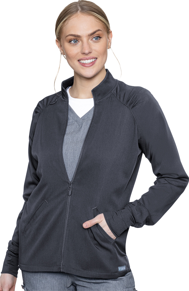 Women's Raglan Solid Scrub Jacket Med Couture Women's Raglan Solid Scrub Jacket -Silverts-shop 1 pe 7660 650