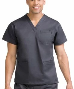 Med Couture Clearance Men's V-Neck Scrub Top With Welt Pocket