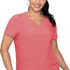 Med Couture Clearance Women's Knit Back Solid Scrub Top -Silverts-shop 1 pe 8478 clearance 650