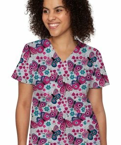 Med Couture Clearance Women's Vicky Boho Butterfly Print Top
