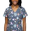 Med Couture Women's Vicky Cosmic Cuteness Print Scrub Top 2 Med Couture Women's Vicky Cosmic Cuteness Print Scrub Top -Silverts-shop 1 pe 8564 printcmc 650