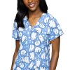 Med Couture Women's Vicky Snowball Print Scrub Top -Silverts-shop 1 pe 8564 printswb 650