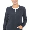 Med Couture Clearance Women's Warm Terrain Zip Up Solid Scrub Jacket