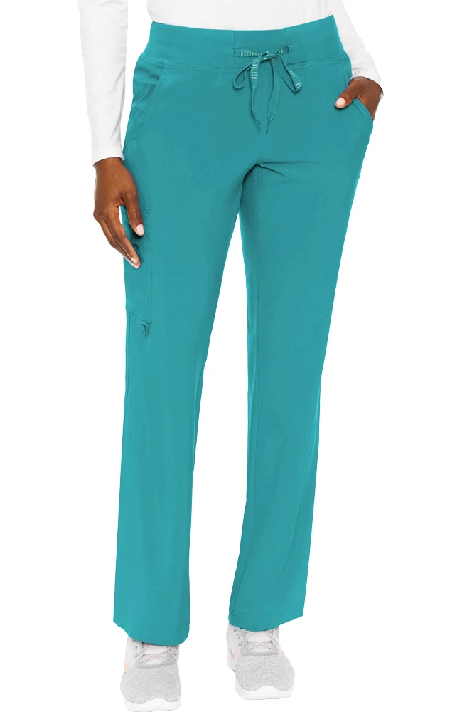 Med Couture Clearance Women's Transformer Knit Waistband Drawstring Scrub Pant