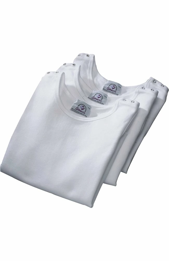 Silverts Clearance Women's Open Back Solid Undershirt 3 Pack
