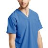 White Cross Men's V-Neck Solid Scrub Top 2 White Cross Men's V-Neck Solid Scrub Top -Silverts-shop 1 wc 2269 650