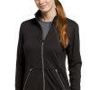 White Cross Women's Sporty Zip Front Solid Scrub Jacket -Silverts-shop 1 wc 452 bla 650