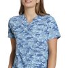 White Cross Clearance Women's Blue And Khaki Print Scrub Top -Silverts-shop 1 wc 617 printclearancebkh 650