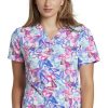 White Cross Clearance Women's Painted Butterfly Print Scrub Top -Silverts-shop 1 wc 617 printclearancepnt 650