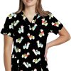 White Cross Clearance Women's Alpaca Sally Print Scrub Top -Silverts-shop 1 wc 618 printclearanceasl 650