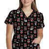 White Cross Clearance Women's Boston Holiday Print Scrub Top 2 White Cross Clearance Women's Boston Holiday Print Scrub Top -Silverts-shop 1 wc 618 printclearancebhd 650