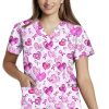 White Cross Clearance Women's Hopeful Promise Print Scrub Top 2 White Cross Clearance Women's Hopeful Promise Print Scrub Top -Silverts-shop 1 wc 618 printclearancehpr 650