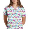 White Cross Clearance Women's I Love You Print Scrub Top -Silverts-shop 1 wc 618 printclearanceily 650
