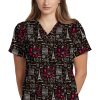 White Cross Clearance Women's Paris Amour Print Scrub Top 1 White Cross Clearance Women's Paris Amour Print Scrub Top -Silverts-shop 1 wc 618 printclearancepsr 650