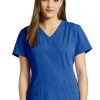 White Cross Women's Shaped V-Neck Solid Scrub Top With Pockets 1 White Cross Women's Shaped V-Neck Solid Scrub Top With Pockets -Silverts-shop 1 wc 659 650