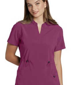White Cross Women's Cinched Solid Scrub Top