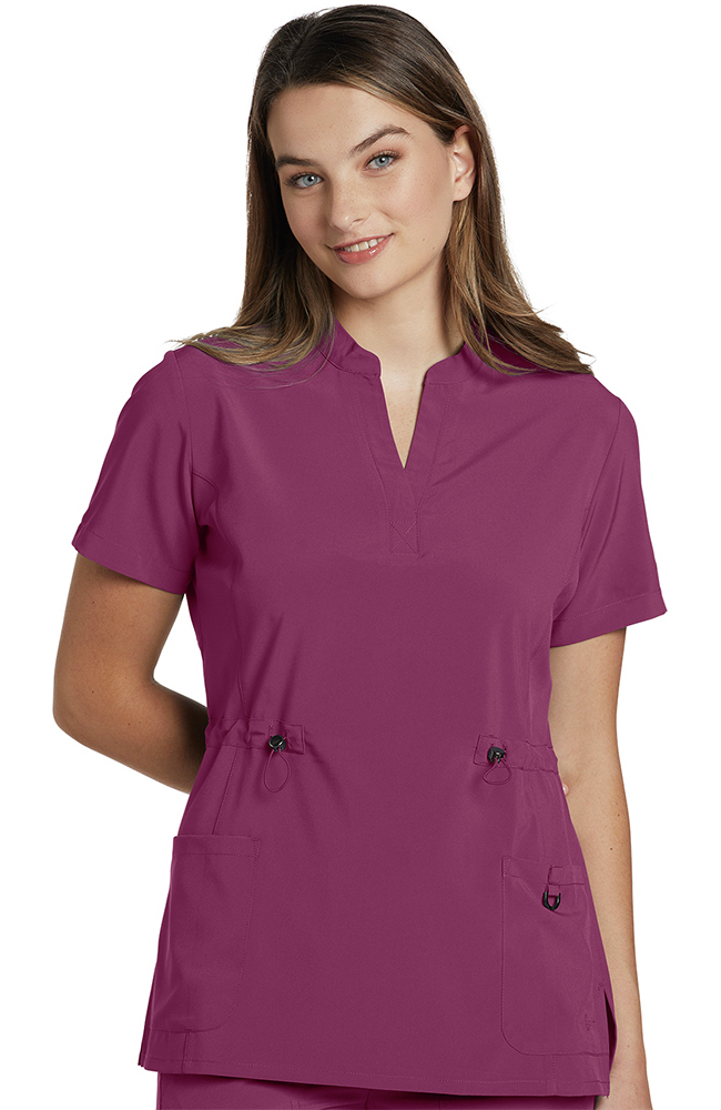 Women's Cinched Solid Scrub Top White Cross Women's Cinched Solid Scrub Top -Silverts-shop 1 wc 700 650