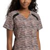 White Cross Clearance Women's V-Neck Space Dye Print Scrub Top -Silverts-shop 1 wc 746 printclearancempc 650