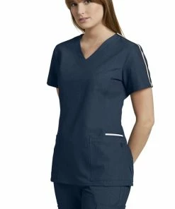 White Cross Women's Princess Seam V-Neck Solid Scrub Top