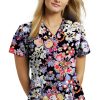 White Cross Clearance Women's Hawaiian Canopy Print Scrub Top -Silverts-shop 1 wc 755 printclearancehcy 650