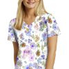 White Cross Clearance Women's Parisol Print Scrub Top -Silverts-shop 1 wc 782 printclearancepsl 650