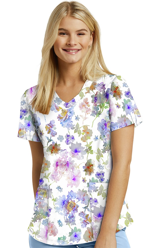Clearance Women's Parisol Print Scrub Top White Cross Clearance Women's Parisol Print Scrub Top -Silverts-shop 1 wc 782 printclearancepsl 650