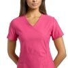White Cross Clearance Women's Mock Wrap Scrub Top 2 White Cross Clearance Women's Mock Wrap Scrub Top -Silverts-shop 1 wc 792 clearance 650