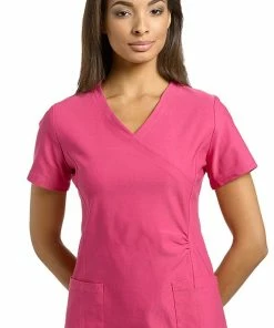 White Cross Clearance Women's Mock Wrap Scrub Top