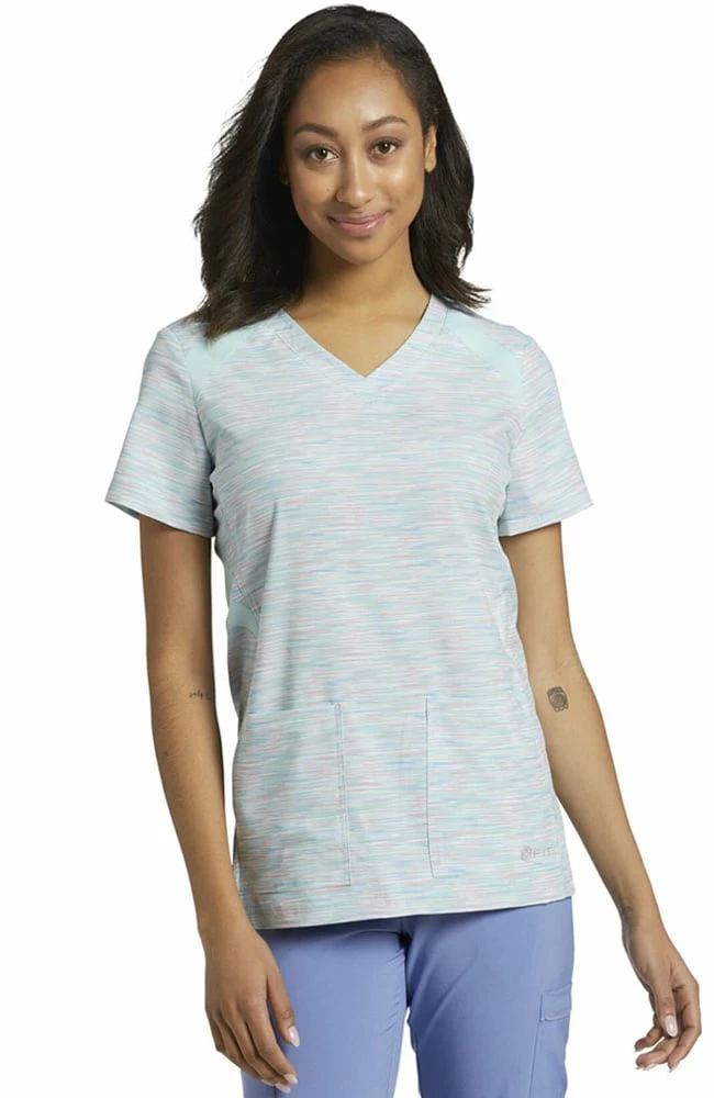 White Cross Clearance Women's Fast Track Print Scrub Top