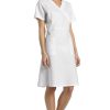 White Cross Women's Pleated Mock Wrap Scrub Dress -Silverts-shop 1 wc 8014 whi 650