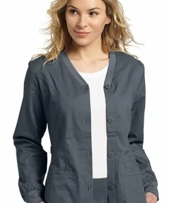 White Cross Clearance Women's Button Front Cardigan Warm Up Scrub Jacket