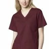 WonderWORK Clearance Women's V-Neck Solid Scrub Top