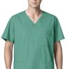 WonderWORK Clearance Men's V-Neck Solid Scrub Top -Silverts-shop 1 wk 103 clearancesrg 650
