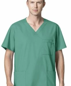 WonderWORK Clearance Men's V-Neck Solid Scrub Top