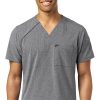 WonderWink Men's Angled Solid Scrub Top 1 WonderWink Men's Angled Solid Scrub Top -Silverts-shop 1 wk 6034 650