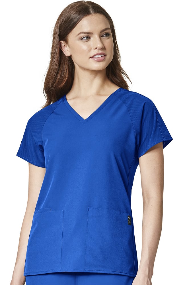 Clearance Women's Modified Raglan Solid Scrub Top WonderWink Clearance Women's Modified Raglan Solid Scrub Top -Silverts-shop 1 wk 6121 clearance 650