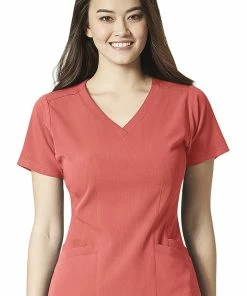WonderWink Clearance Women's Flex Back Solid Scrub Top