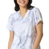 WonderWink Clearance Women's Cool Marble Print Scrub Top 2 WonderWink Clearance Women's Cool Marble Print Scrub Top -Silverts-shop 1 wk 6157 printclearancecmb 650