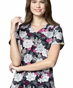 WonderWink Clearance Women's Parlour Floral Print Scrub Top