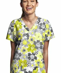WonderWink Clearance Women's Sun Kissed Print Scrub Top
