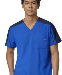 WonderWink Clearance Men's Colorblock Scrub Top