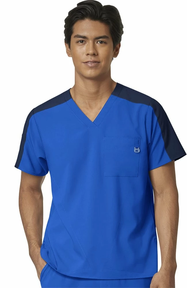 WonderWink Clearance Men's Colorblock Scrub Top