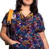 WonderWink Clearance Women's Geo Mio Print Scrub Top 1 WonderWink Clearance Women's Geo Mio Print Scrub Top -Silverts-shop 1 wk 6657 printclearancegom 650